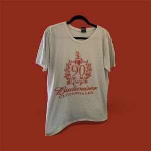 Budweiser 90th Anniversary Red and White Shirt